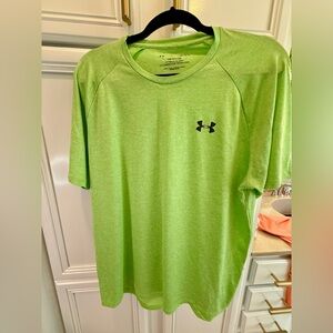 Under Armour Tech Tee – Neon Lime Green – Size Large